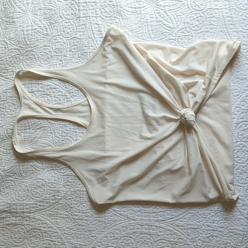 Lululemon Ivory Tie Tank size 8